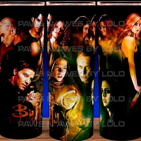 Buffy The Vampire Hunter with Willow and AngelCup Mug Tumbler 20oz - Picture 1 of 4
